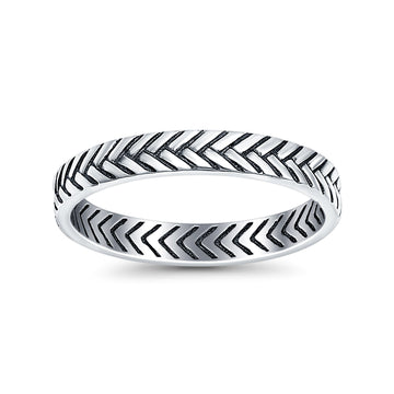 Braided Oxidized Band Solid 925 Sterling Silver Thumb Ring (3mm)